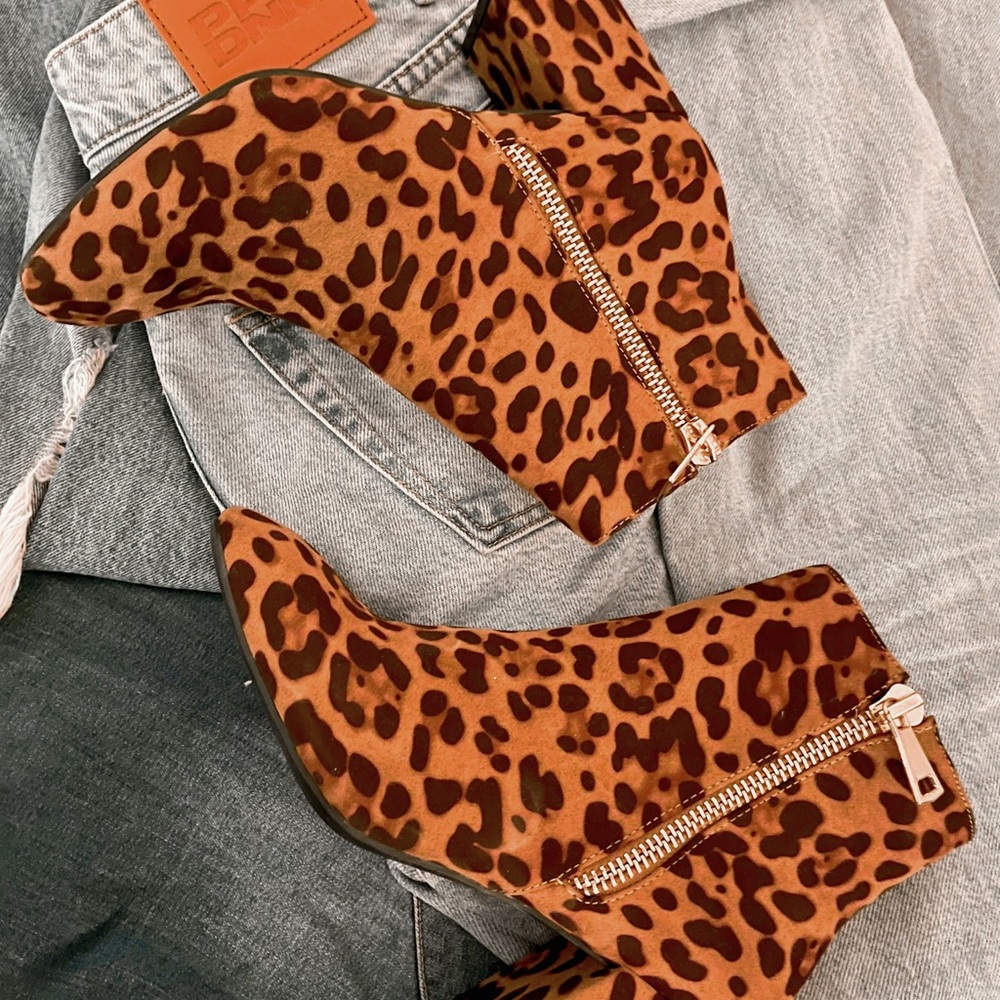 Cheetah Print Booties